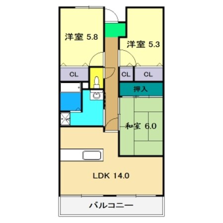 サーパス高須一番館の物件間取画像